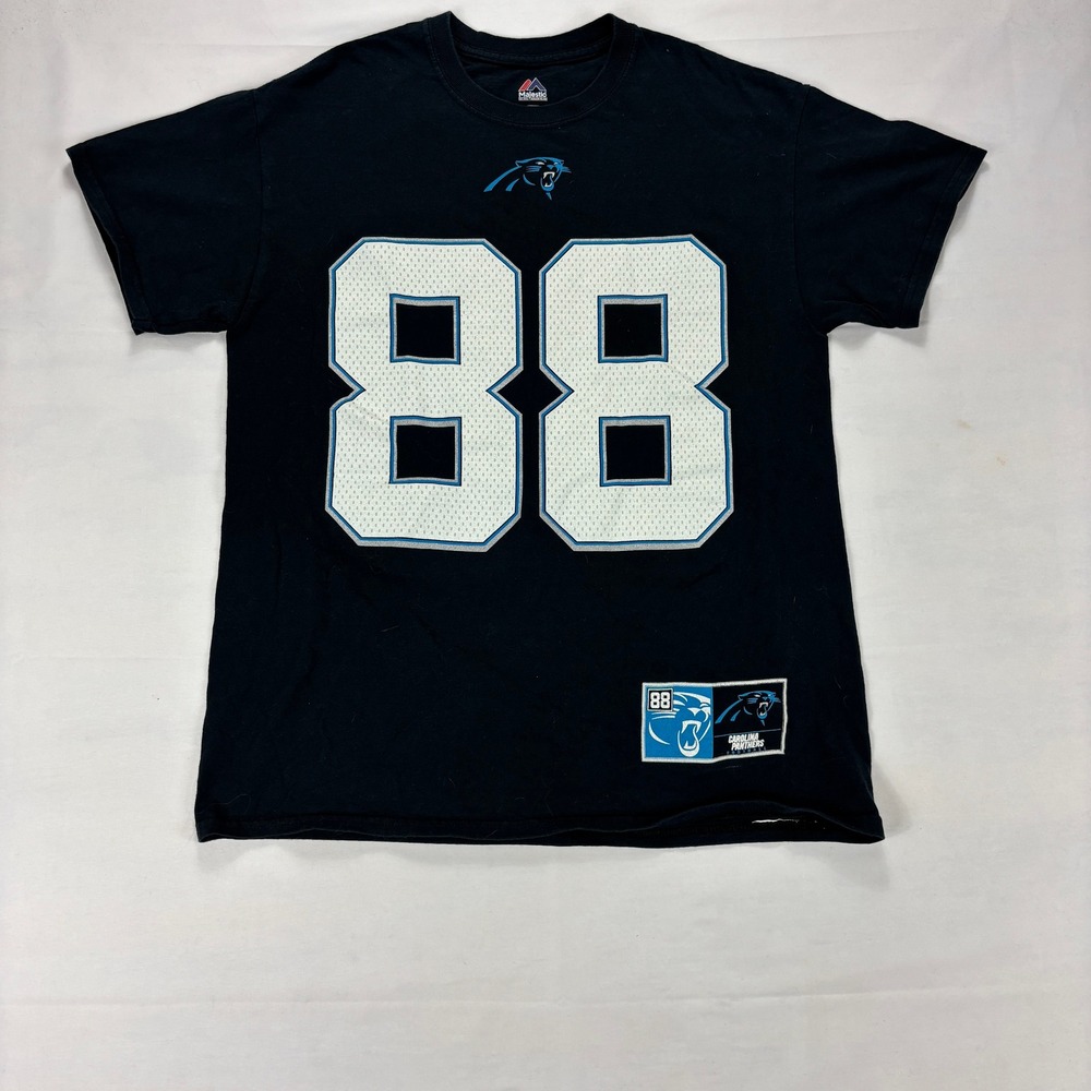 Majestic Carolina Panthers Luke Kuechly 88 Jersey T Shirt‎ Mens M NFL Cotton